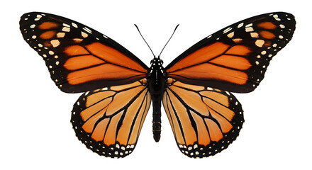 Fototapeta premium Monarch butterfly isolated on white background