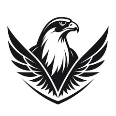 Fototapeta premium Vigilant Hawk Emblem