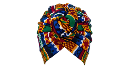 Buy african print head wrap turban colorful ankara fabric style on transparent background