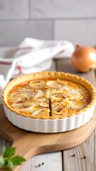 Savory onion quiche
