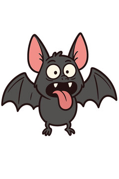  Cute Bat Character in Cartoon Style
