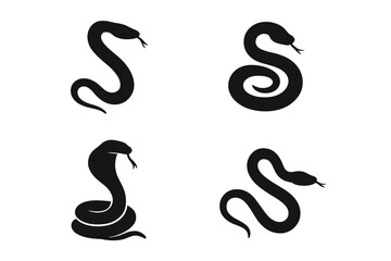 Naklejka premium Serpent Silhouettes