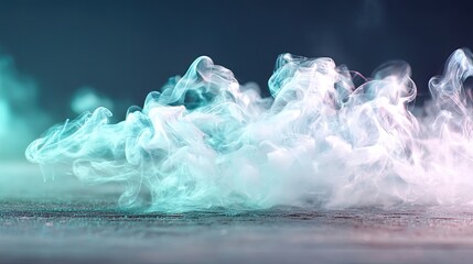 Obraz premium Abstract Smoke Texture with Blue and White Hues on Dark Background
