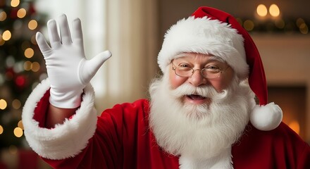 Santa Claus Waving Hand