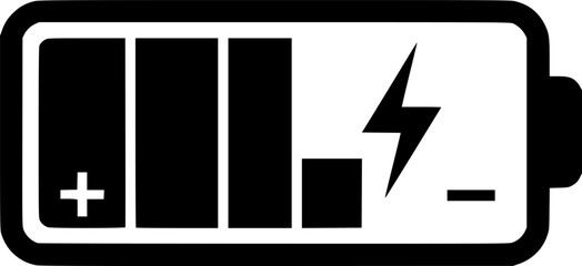Battery charge icon vector. indicator battery illustration symbol. accumulator logo.

