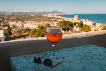 Vacation Balcony View with Drink