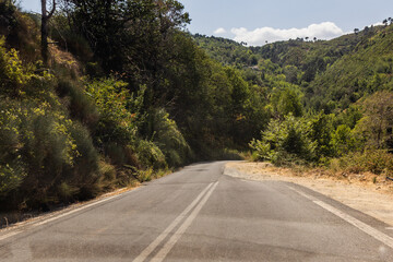 Road 82 near Langada pass on Peloponnese peninsula, Greece