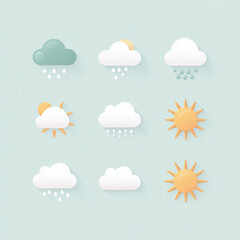 Obraz premium weather icons set