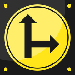 Side Road Vector Sign
