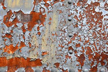 Rusted Metal Texture with Peeling Paint Abstract Texture Background Wallpaper