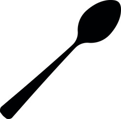 Tea Spoon  Silhouette Vector Design 