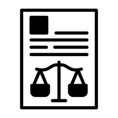 Legal Document Vector Icon