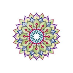 uxurious Mandala Flowers in Soft Watercolor Style