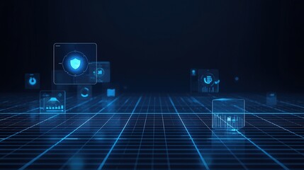 "Futuristic Business Leaders and Global AI Network Technology Backgrounds