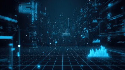 "Futuristic Business Leaders and Global AI Network Technology Backgrounds