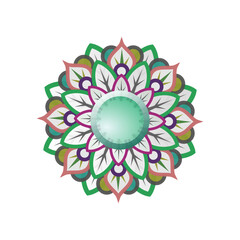 Mandala Flower Pattern in Earthy Tones for Subtle Aesthetics
