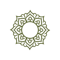 Geometric Mandala Floral Illustration for Creative Spaces
