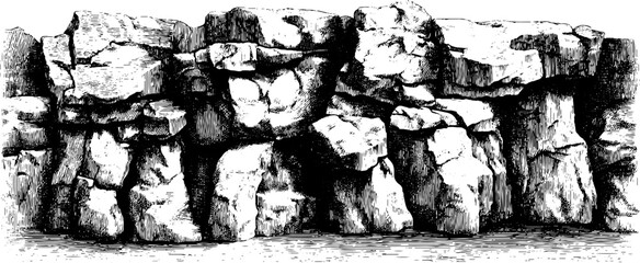 Naklejka premium Vintage seamless pattern of cracked stone surfaces for design and decor