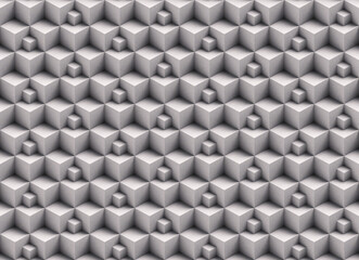 Brutalist Cube Pattern Background Illustration.
