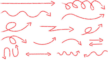 Arrow vector set with textured, Sign, Symbol, Hand drawn arrow collection set