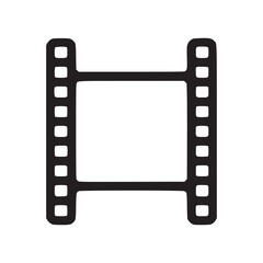 Obraz premium Vector art of a simple line art illustration of a film strip, , ideal for representing movies, cinema, photography, or the entertainment industry in a clean and modern style