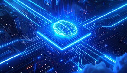 Glowing brain powers advanced digital technology