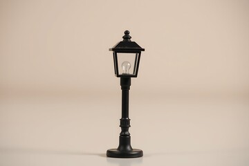 Generative AI Vintage Streetlight Miniature.