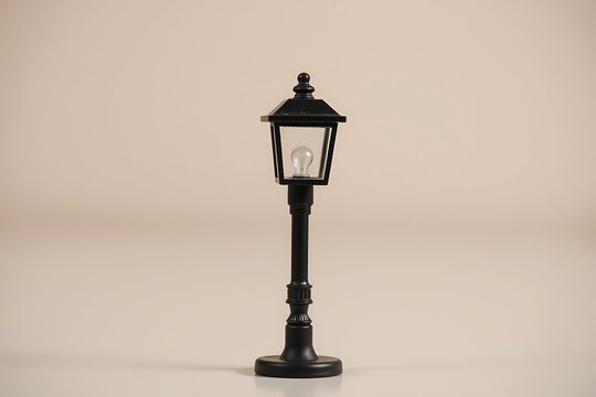 Generative AI Vintage Streetlight Miniature.