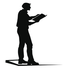 Teacher standing silhouette