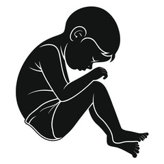 Baby sleeping silhouette