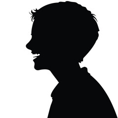 Teenager smiling silhouette