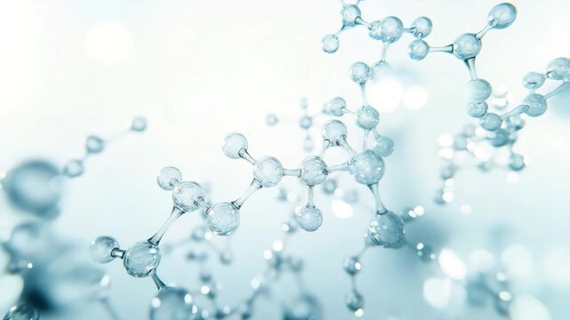 Peptides and exosomes, transparent molecular structure, scientific background, biotechnology elements, regenerative medicine, nanotechnology concept, cellular research, skincare innovation, molecular 