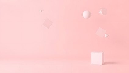 Blush Abstract Geometry