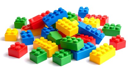 Colorful Plastic Building Blocks.