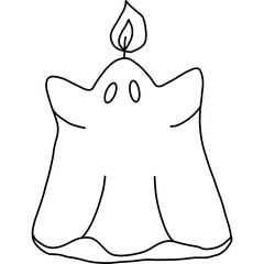 Halloween cute spooky hand drawn 