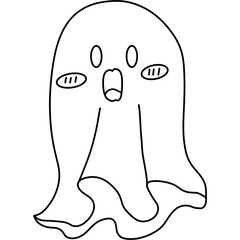 Halloween cute spooky hand drawn 