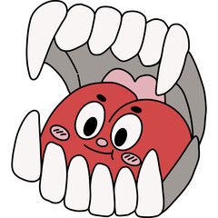 Halloween cute spooky hand drawn 