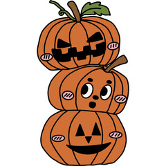 Halloween cute spooky hand drawn 
