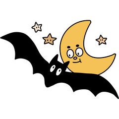 Halloween cute spooky hand drawn 