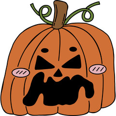 Halloween cute spooky hand drawn 