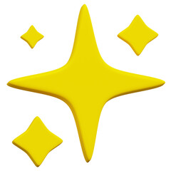 3D Sparkle Star Icon