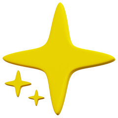 3D Sparkle Star Icon