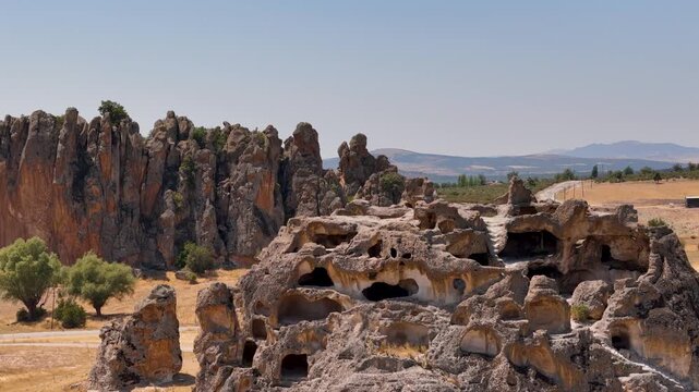 Aerial videos of the Anatolian Phrygian Valley Avdalaz Castle