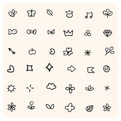 Assorted Hand-Drawn Micro Doodles