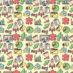 Startup minimal vector seamless pattern