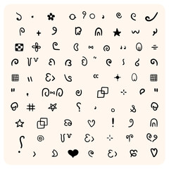 Minimalist Hand-Drawn Symbol and Doodle Set