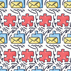 Startup minimal vector seamless pattern