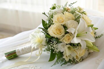 wedding bouquet of roses