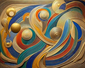 abstract vector background with colorful lines