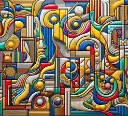 abstract vector background with colorful lines